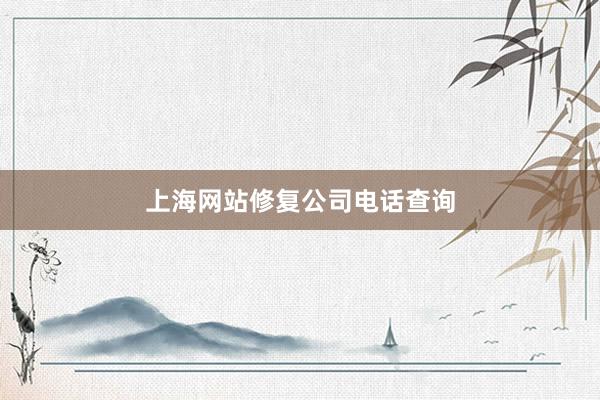 上海网站修复公司电话查询