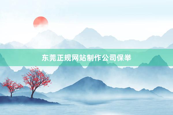 东莞正规网站制作公司保举